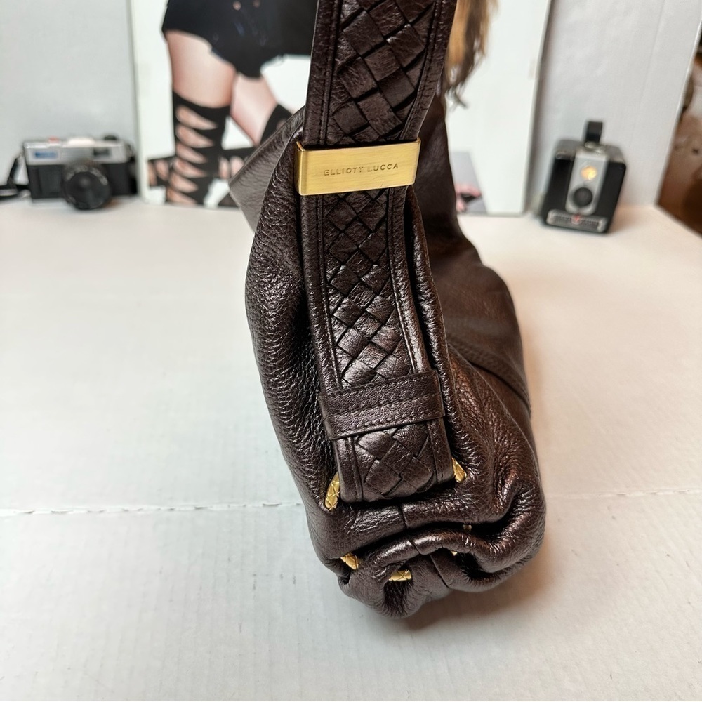 Vintage Y2K Elliott LuccaLeather Hobo Bag SoftPebbled Leather Everyday Shoulder - Picture 13 of 13